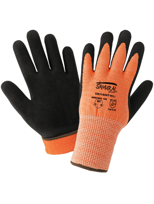 Samurai Glove® Cut, Abrasion, and Puncture Resistant, Water Repellent, Low Temperature Gloves, ANSI Cut Level A5