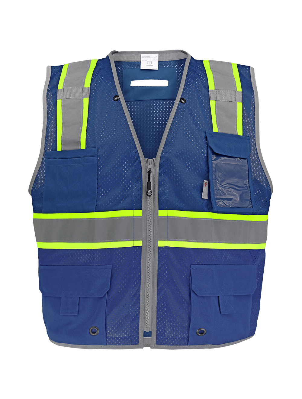 FrogWear® HV Blue Enhanced Visibility Surveyors Safety Vest — Safety ...