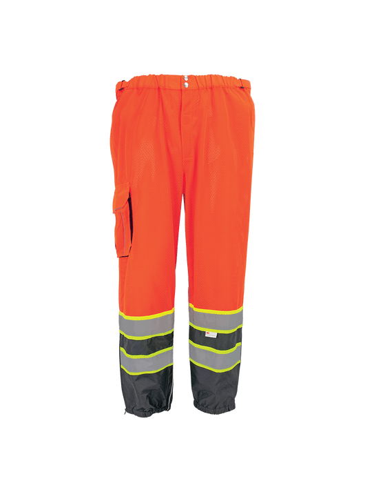 FrogWear® ANSI Class E Hi-Vis Mesh Polyester Safety Pants with Waterproof Bottom