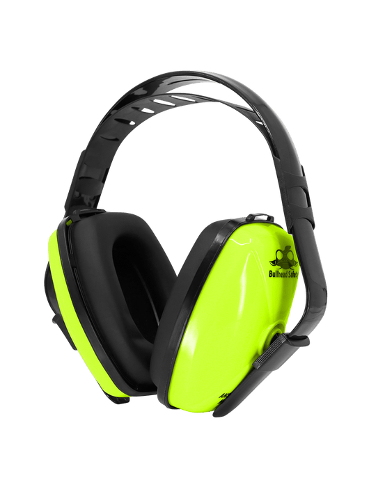 Bullhead Safety® Hi-Vis Lime Economy Style Headband Earmuff, NRR 23 dB