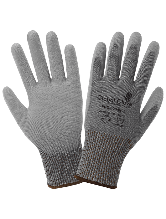 Economy Polyurethane Coated Cut Resistant Gloves Made with13-Gauge High-Density Nylon, ANSI Cut Level A6