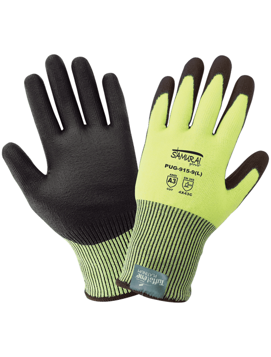 Samurai Glove® Hi-Vis Cut Resistant Gloves Made w/ Tuffalene Platinum, ANSI Cut Level A3
