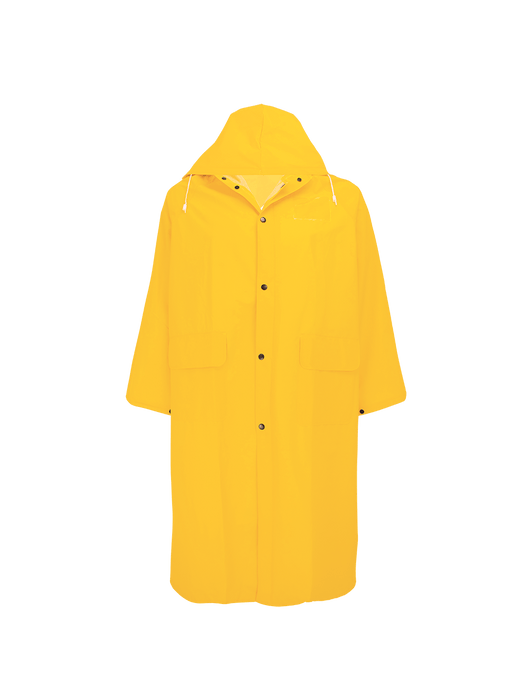 49" Long PVC Raincoat with Clear Name Badge Holder