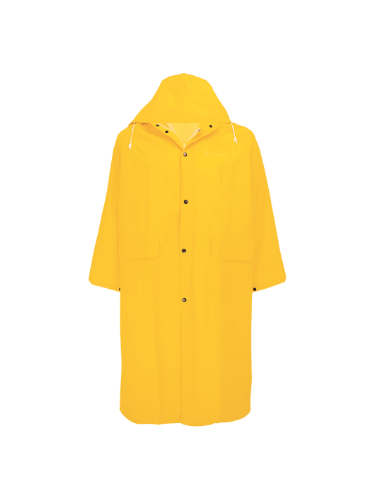 49 Long PVC Raincoat with Clear Name Badge Holder