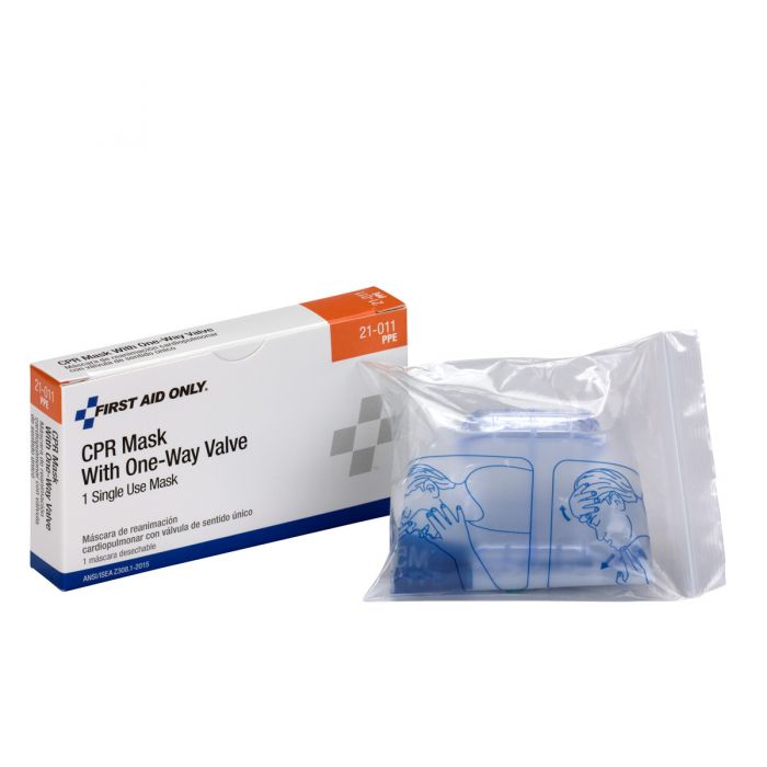 CPR Mask with One Way Valve, 1 Box