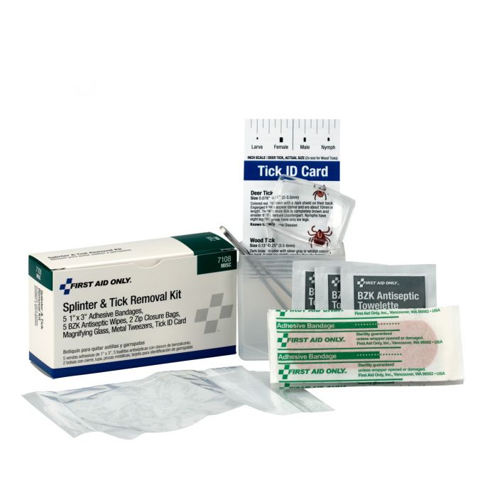 Portable Splinter & Tick Removal First Aid Kit