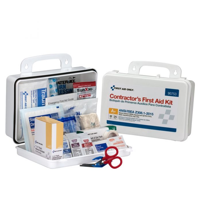 25 Person Contractor ANSI A+ First Aid Kit, Plastic Case, Type III