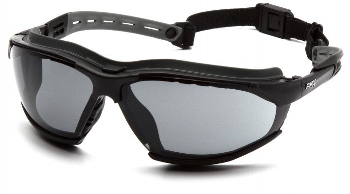 Isotope Safety Glasses with Black Frame and Clear Anti-Fog Lens