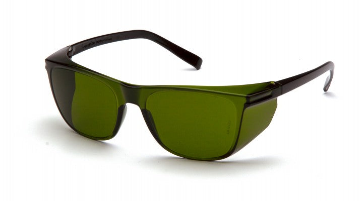 Legacy IR Lens Safety Glasses with Green Tinted Temples
