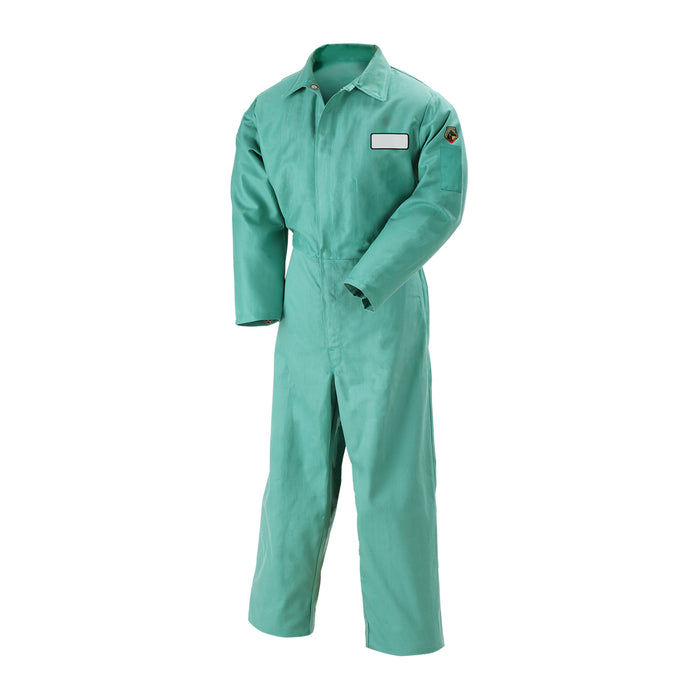 Flame-Resistant Cotton Coverall, Green