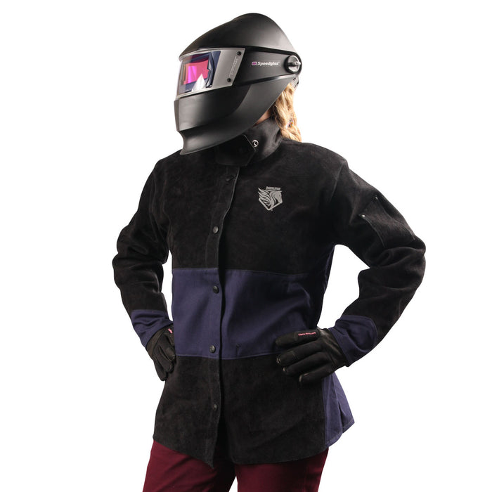 AngelFire® Women's Hybrid Welding Jacket, Navy & Black
