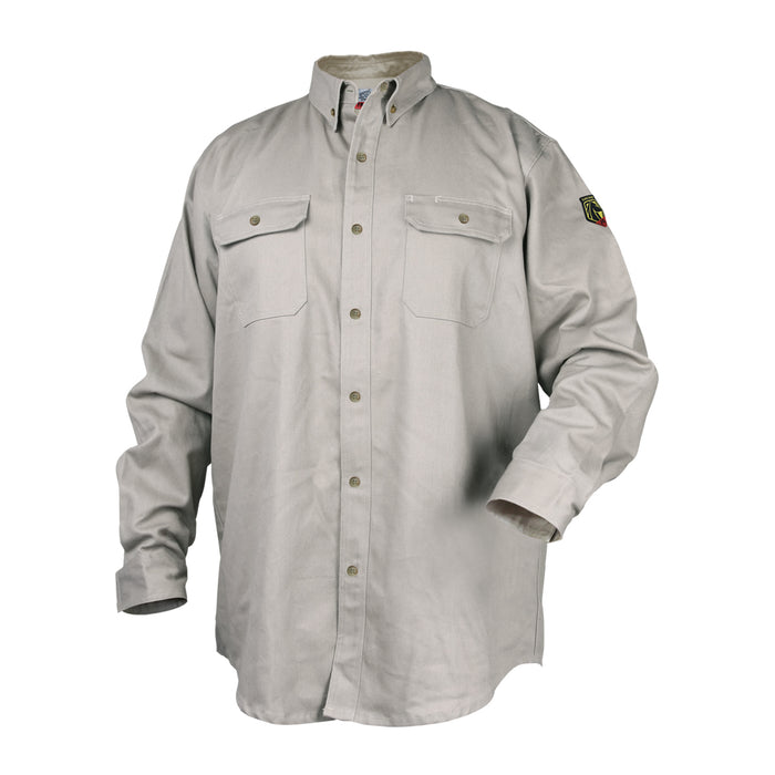 TRUGUARD™ 300 7oz. 300 FR Cotton Stone Work Shirt, Stone Khaki