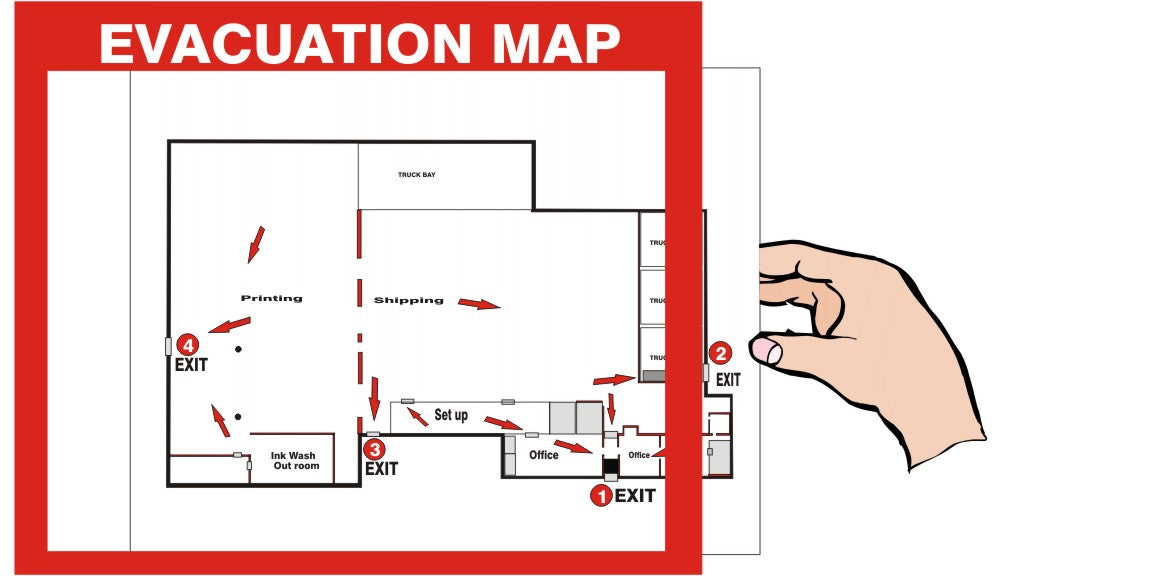 Clear Acrylic Evacuation Map