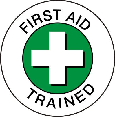 First Aid Trained Hard Hat Sticker