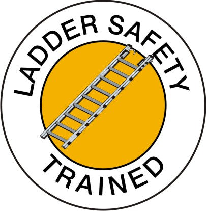 Ladder Safety Trained Hard Hat Sticker — Safety & Packaging Sales