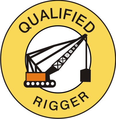 Qualified Rigger Hard Hat Sticker — Safety & Packaging Sales