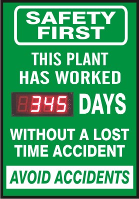"This Plant Has Worked" Digital Scoreboard