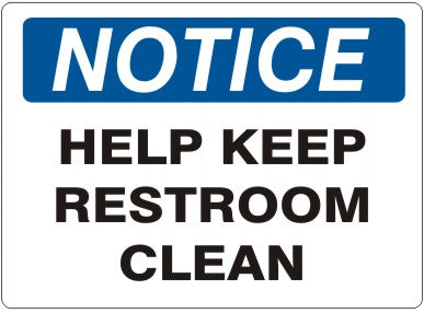 Restroom Cleaning Signs