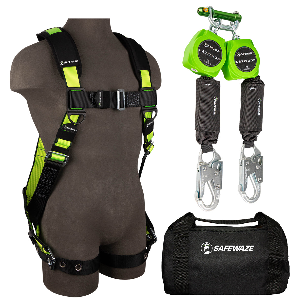 PRO Bag Combo - PRO No-Tangle Single D-Ring Harness w/Grommet Leg Stra ...