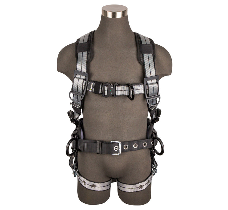 Pro+ Slate Construction Harness with Aluminum Front D-ring