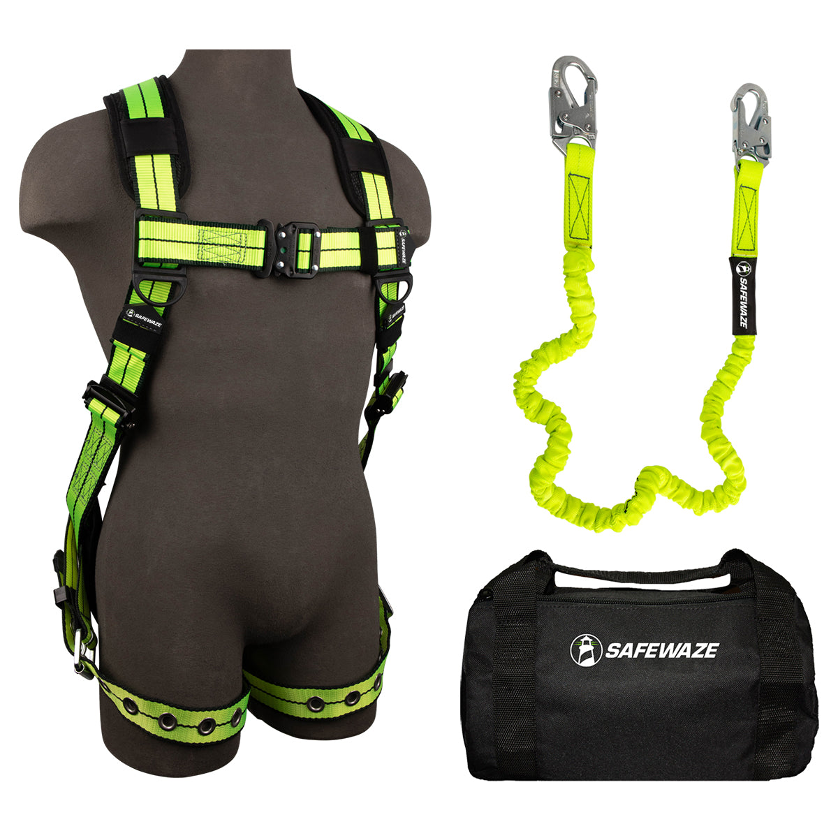PRO+ Bag Combo- No-Tangle Single D-Ring Harness PRO 6' Stretch Interna ...
