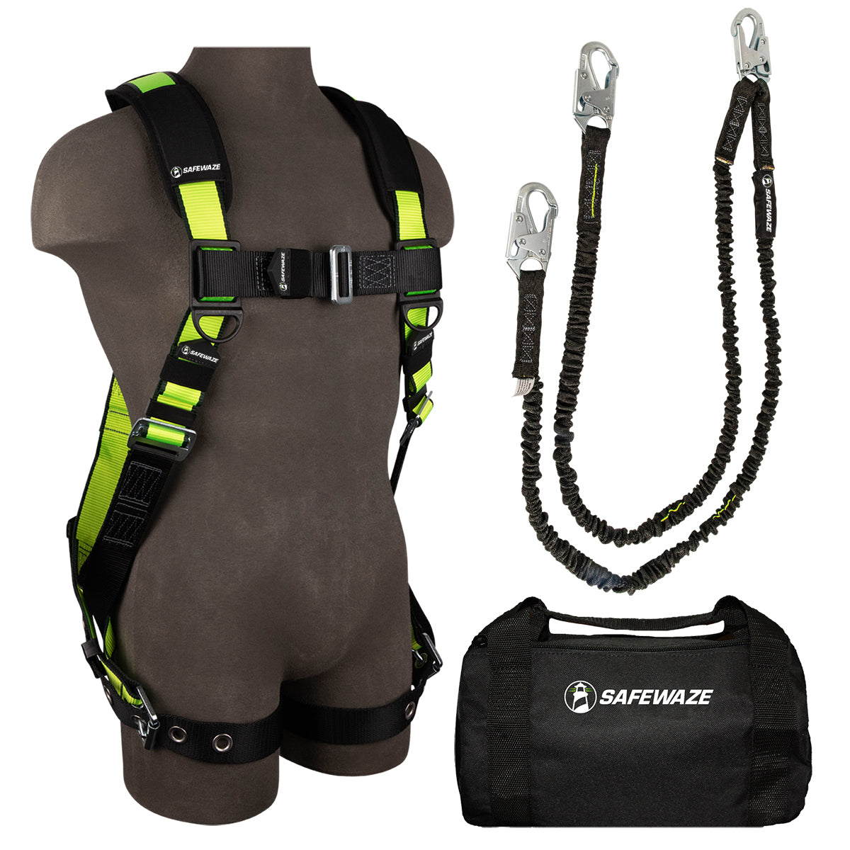 PRO Bag Combo - Grommet Leg Harness, PRO 6' Internal Energy Absorbing ...