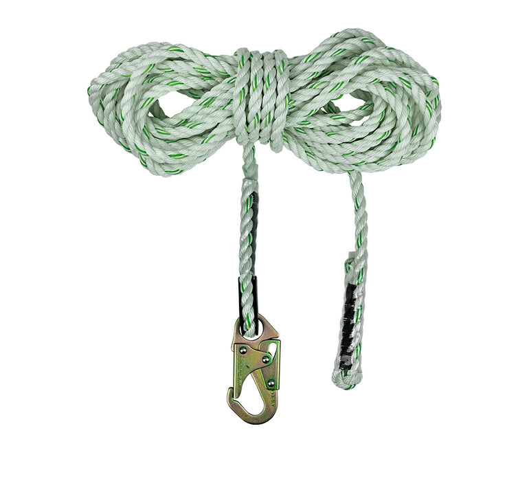 5/8" Rope Lifeline w/Double-Action Snap Hook Attached