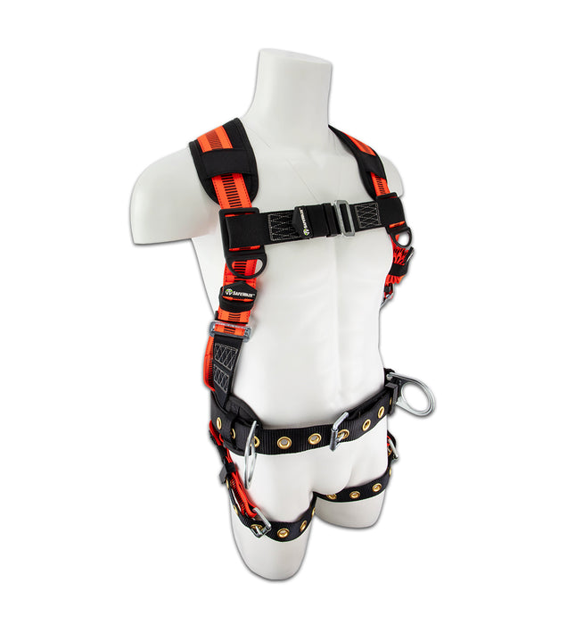 V-Line Construction Style Three D-Ring Harness with Grommet Leg Straps