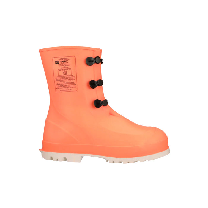 Hazproof® Boot, 11", Steel Toe, Cleated - Orange / Ivory