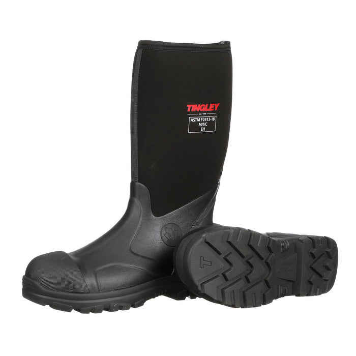 Badger Boots Steel Toe, 15", Steel Shank, Cleated - Black/Black