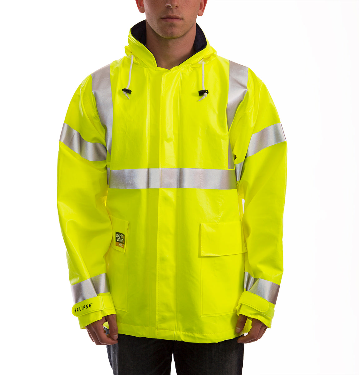 ECLIPSE™ Fluorescent Class 3 Jacket, Attached Hood in Collar — Safety ...