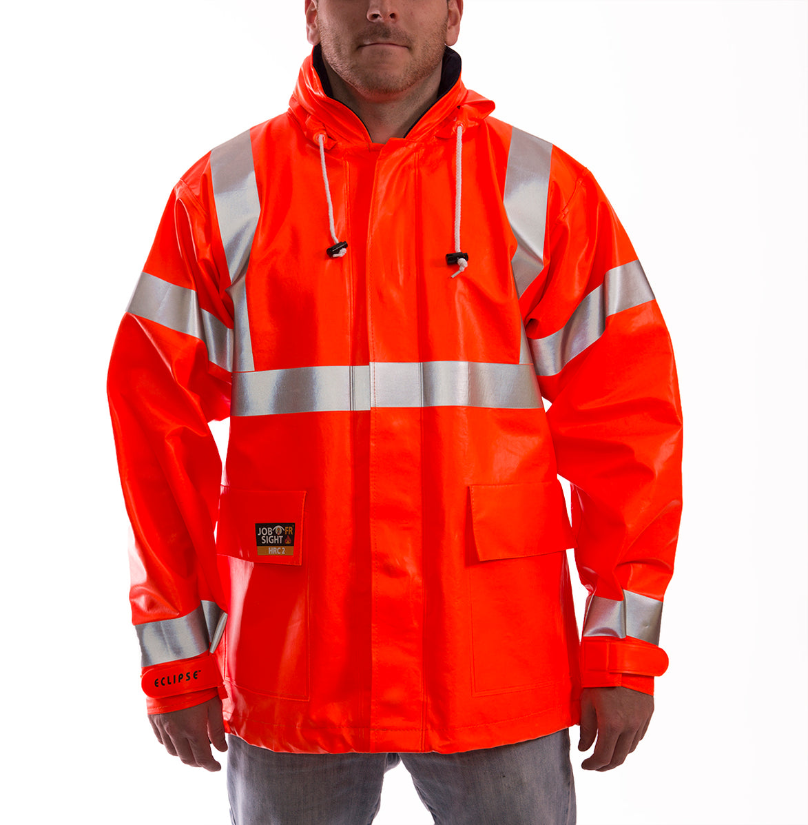 ECLIPSE™ Fluorescent Class 3 Jacket, Attached Hood in Collar — Safety ...