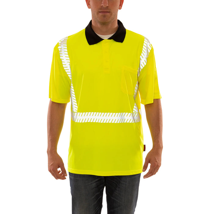 Job Sight Class 2 Hi-Vis Lime Polo Shirt