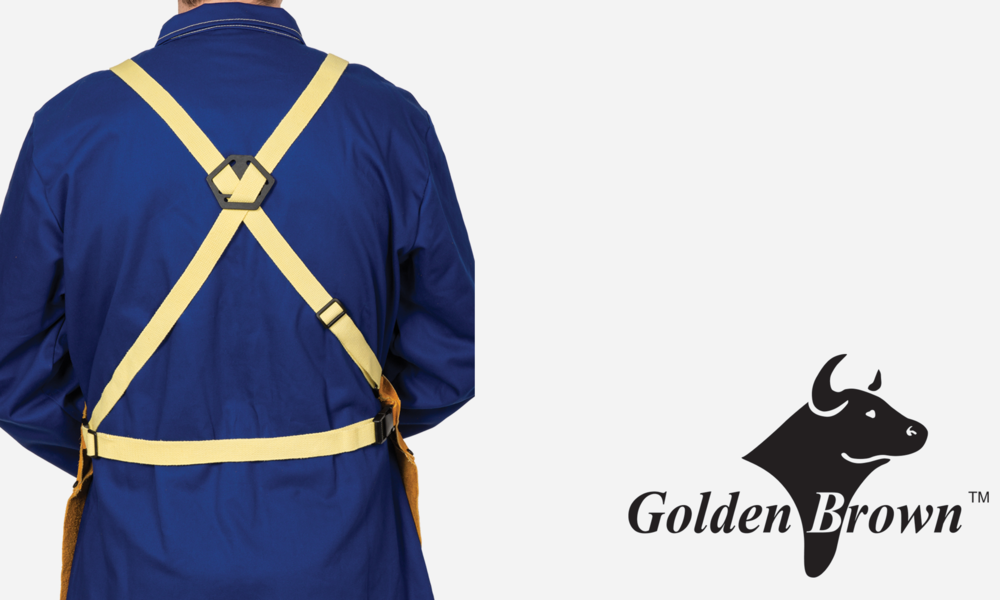 Golden Brown™ Bib Apron, Select Split Leather